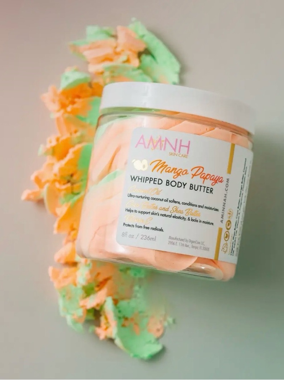 Aminnah Mango Papaya Whipped Body Butter - NEW